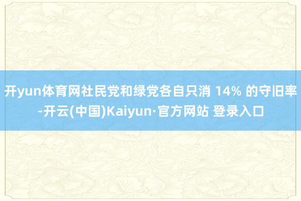 开yun体育网社民党和绿党各自只消 14% 的守旧率-开云(中国)Kaiyun·官方网站 登录入口