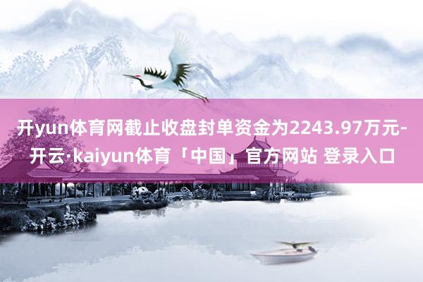 开yun体育网截止收盘封单资金为2243.97万元-开云·kaiyun体育「中国」官方网站 登录入口