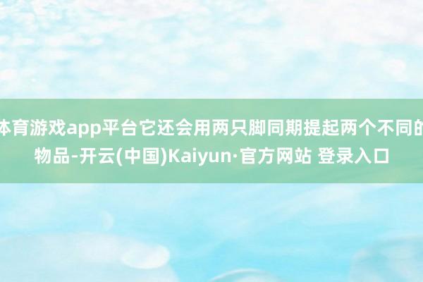 体育游戏app平台它还会用两只脚同期提起两个不同的物品-开云(中国)Kaiyun·官方网站 登录入口