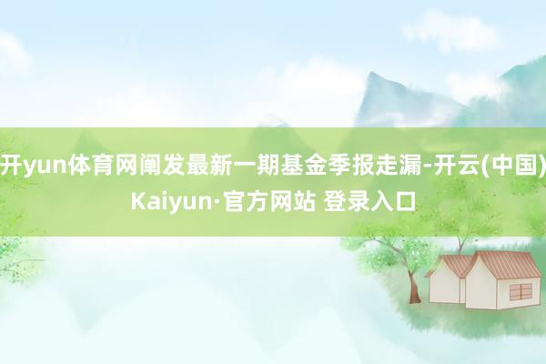 开yun体育网阐发最新一期基金季报走漏-开云(中国)Kaiyun·官方网站 登录入口